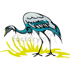 Blue crane clipart - Clipground