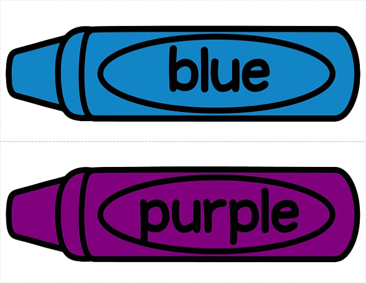Blue and purple crayons illustration, Crayon Blue Color , Crayon.