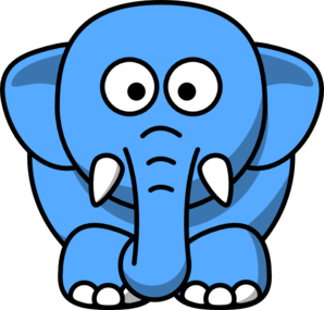 Blue Elephant Clipart.