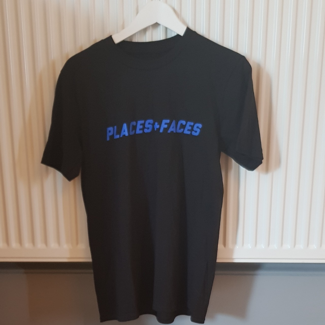 places plus faces blue logo tee from the drop a.