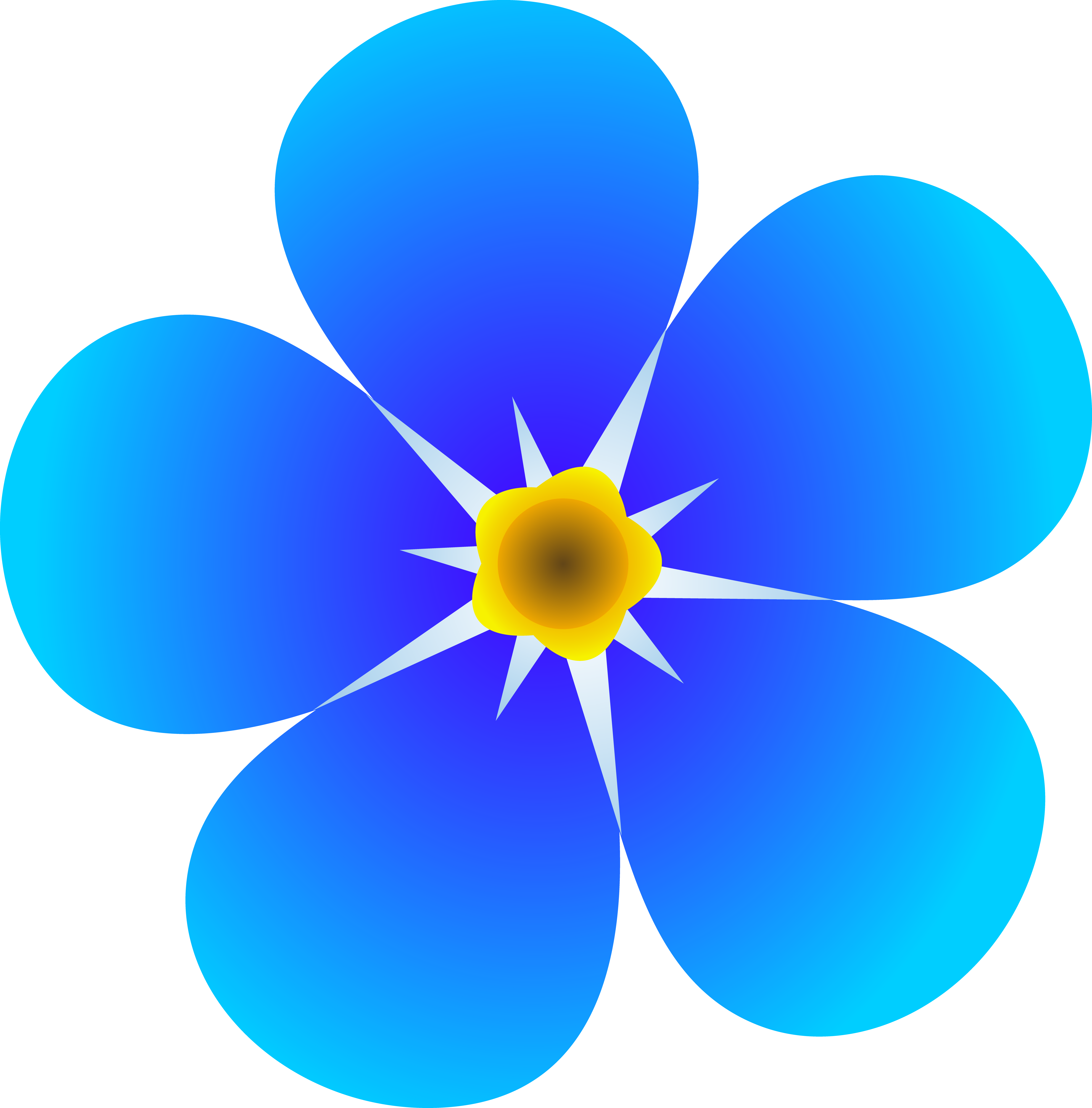 Flower clipart blue.