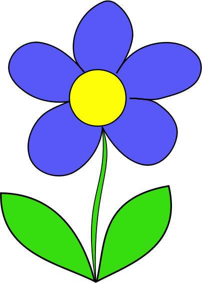 Clipart blue flower.