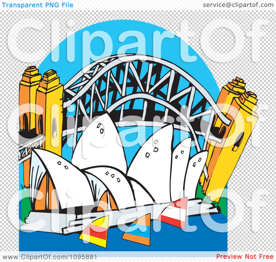 Clipart The Australian Sydney Harbor Bridge And Opera House With.