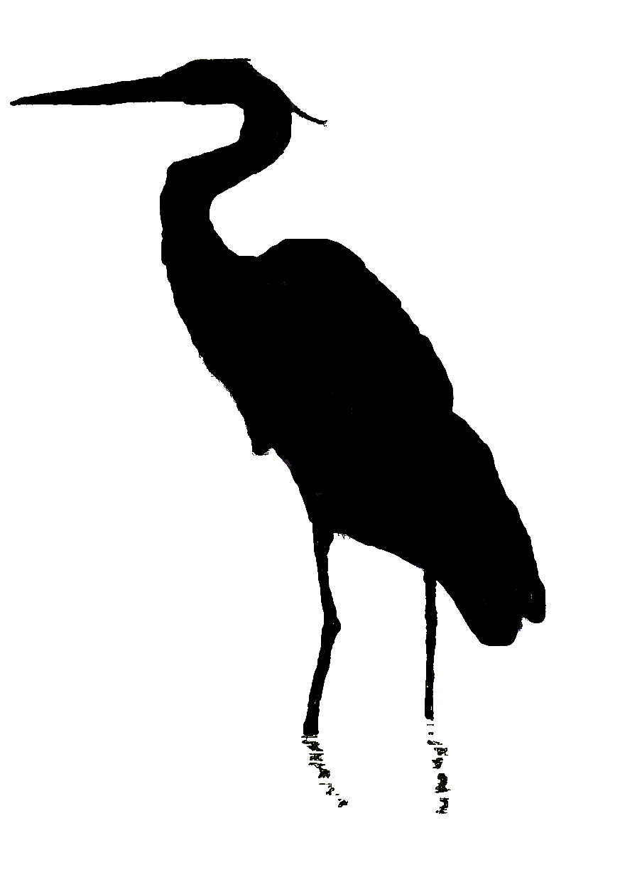 Blue heron silhouette clip art.