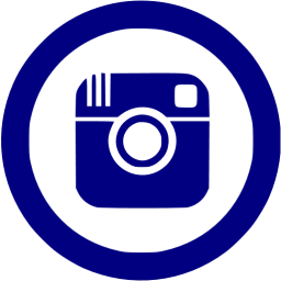 Navy blue instagram 5 icon.