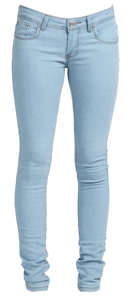 Light Blue denim jeans transparent image.
