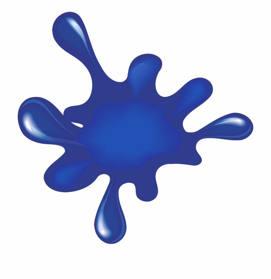 Blue Paint Splatter Clipart 4 