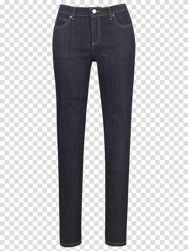 Pants byInbalFeldman, black jeans on blue background.