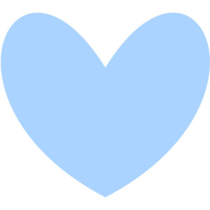 Cute hearts clipart blue.