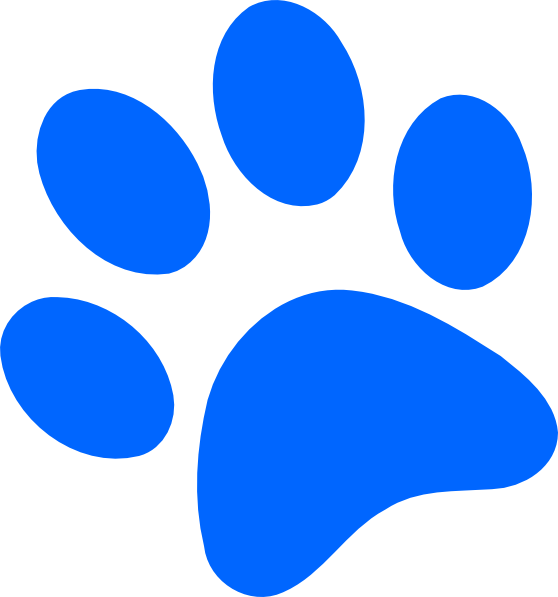 Blue Paw Print Logo.