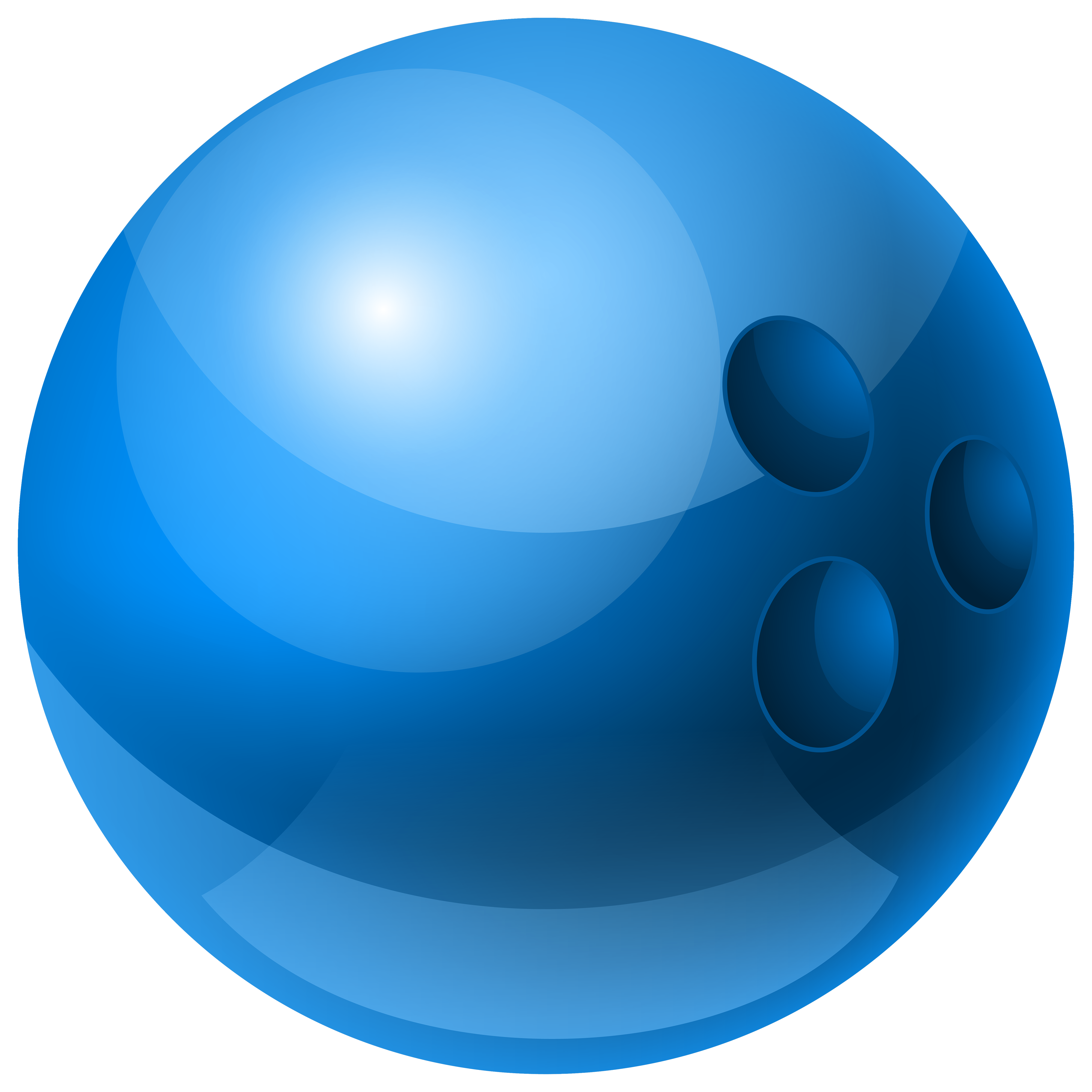 Blue Bowling Ball PNG Clipart.
