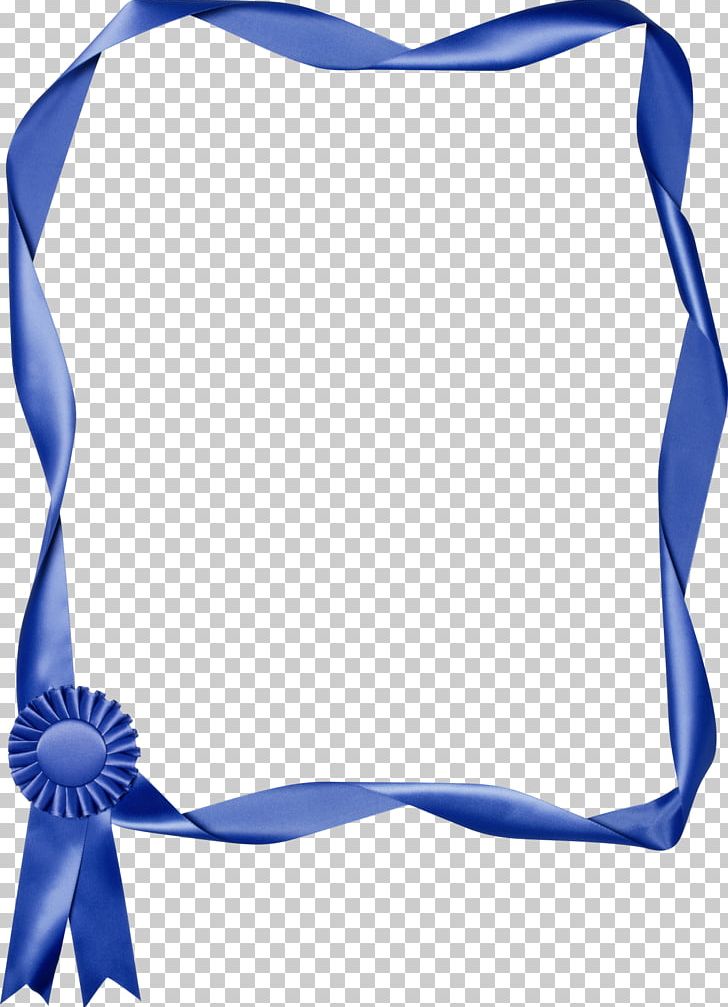 Blue Ribbon PNG, Clipart, Blue, Border, Border Frame, Cobalt.