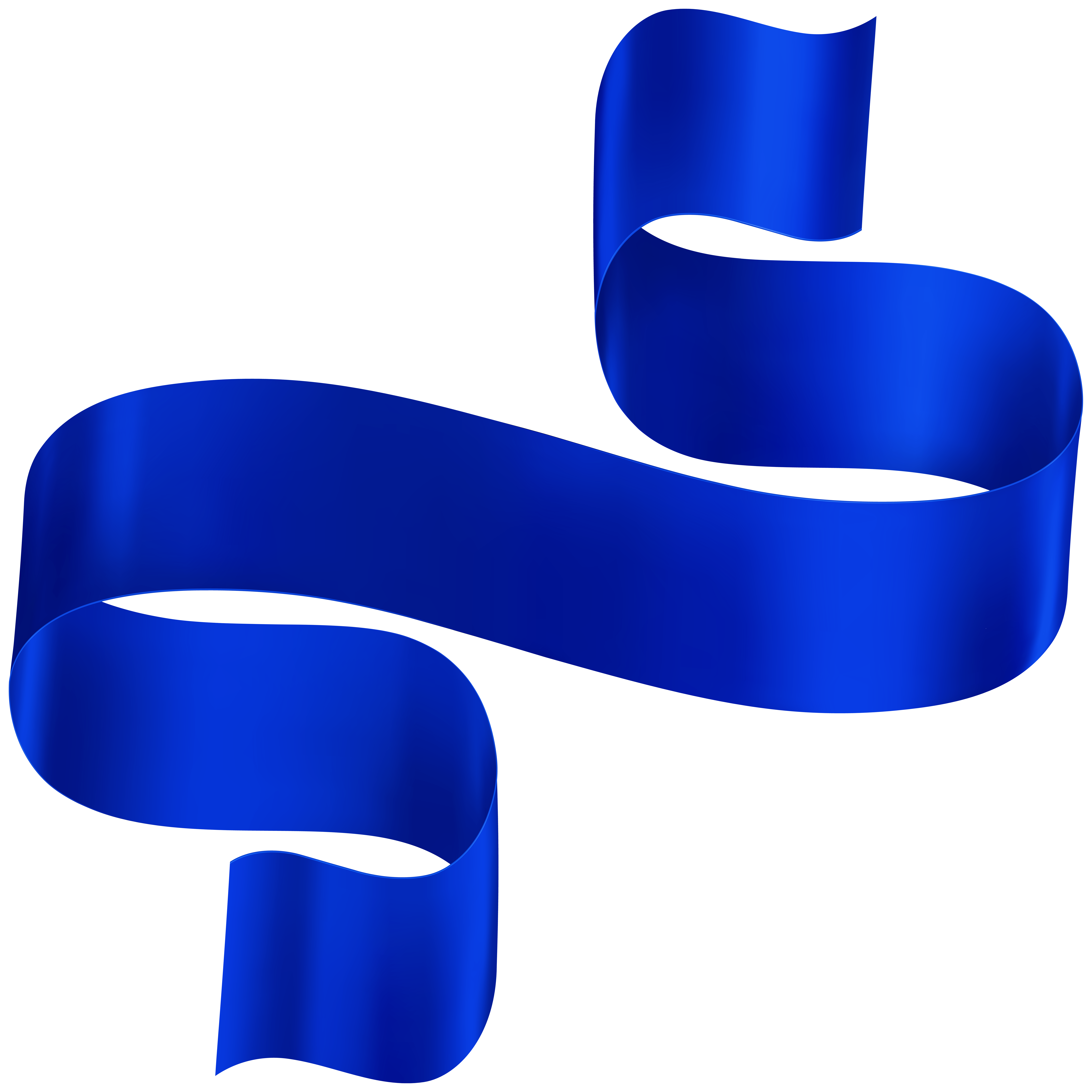 blue ribbon minimalist drawing