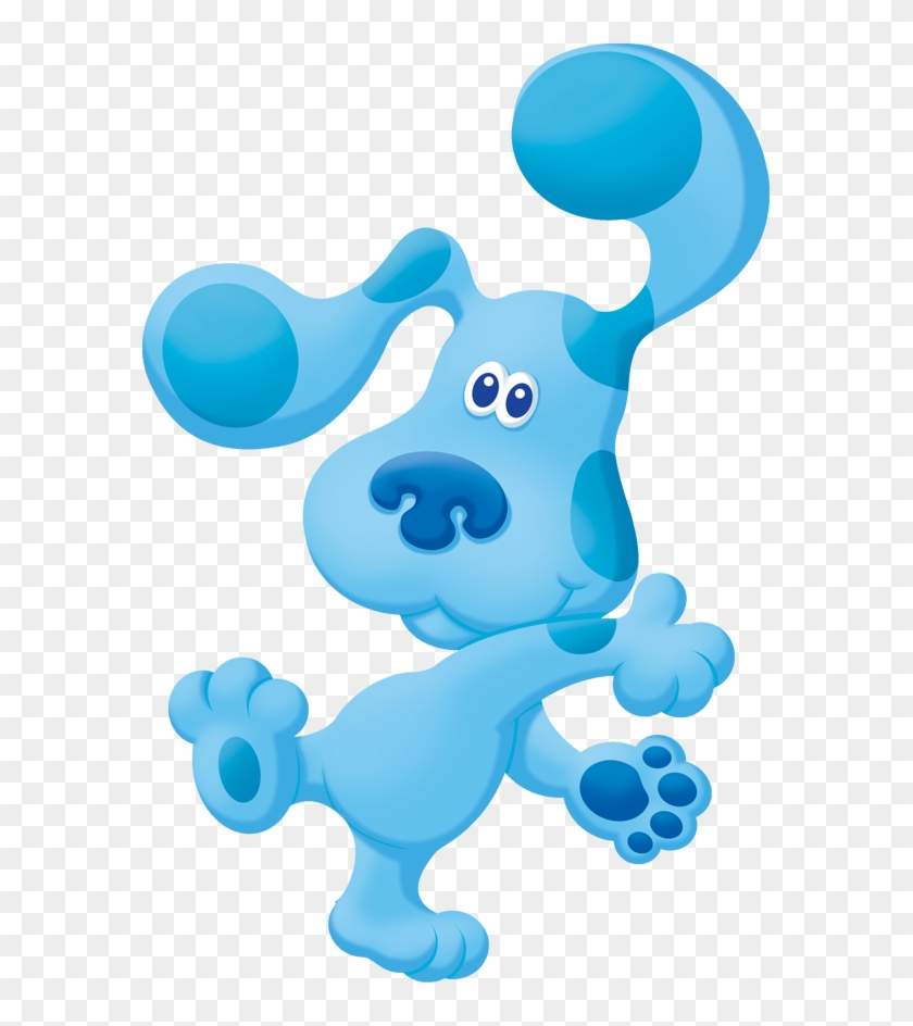 Собака нарисованная синяя