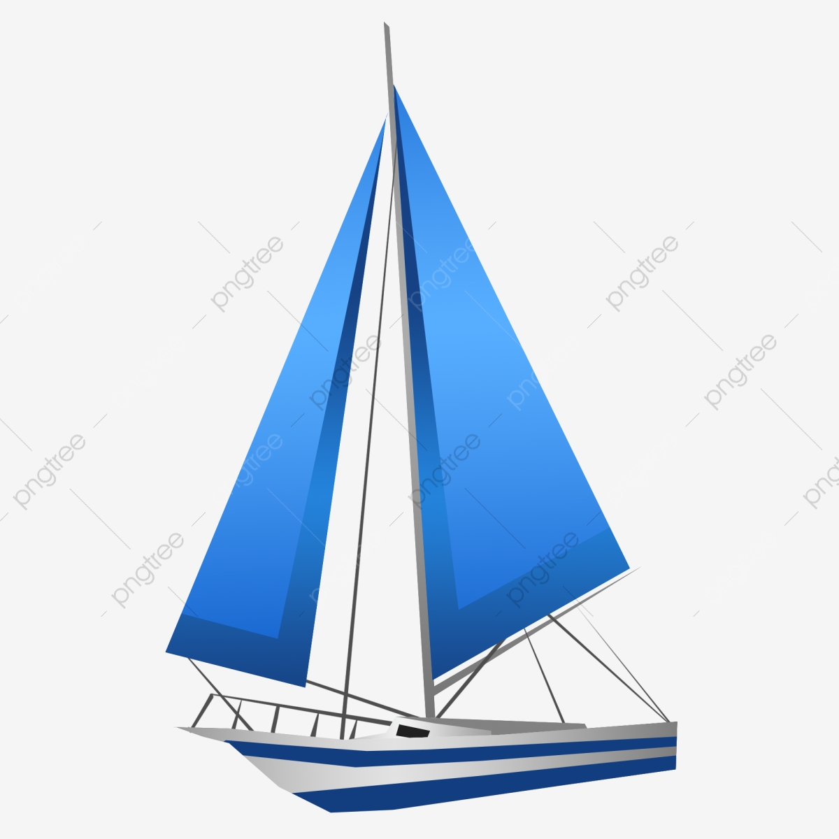 blue sailboat clip art