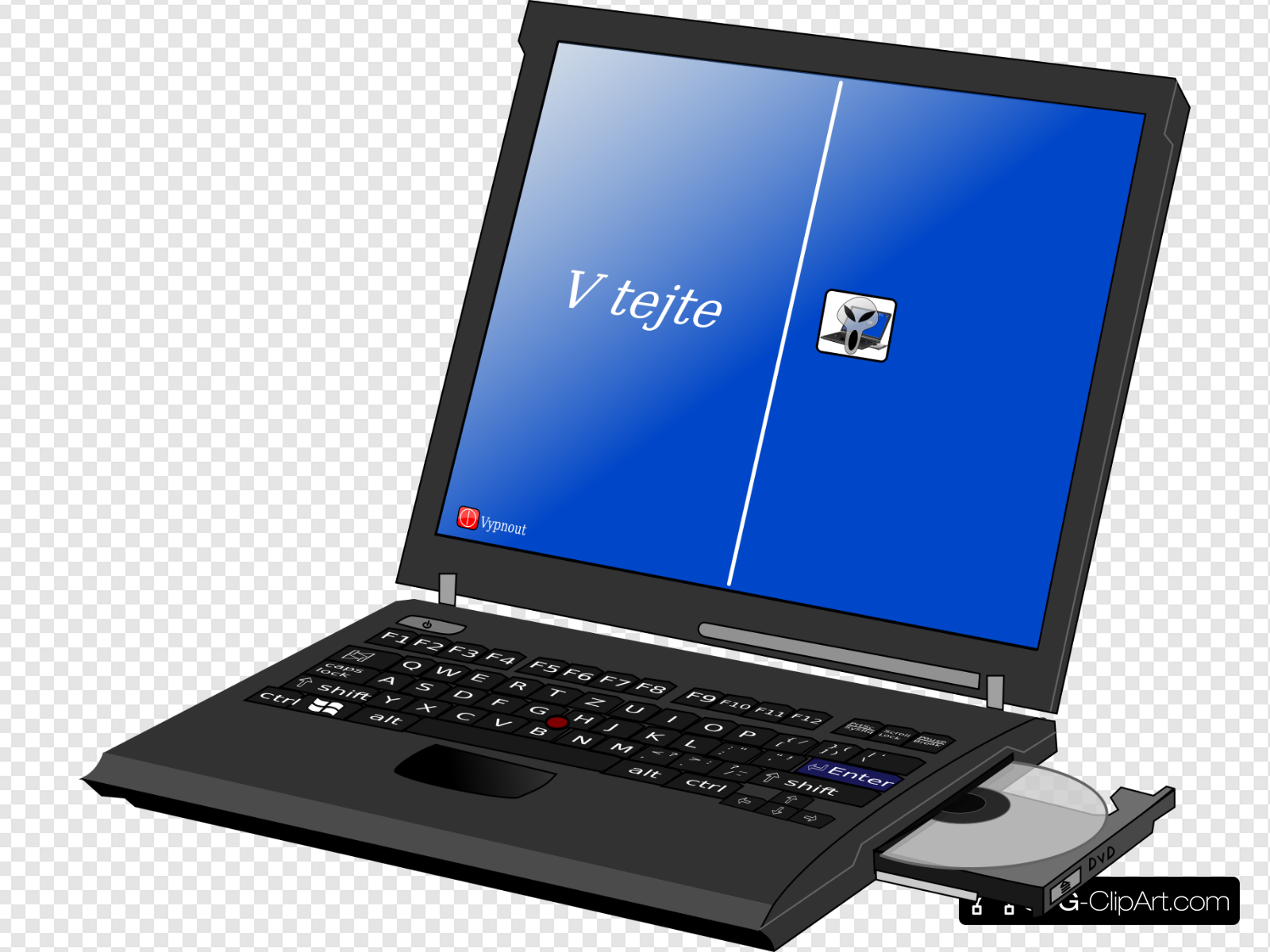 Laptop With Blue Screen Clip art, Icon and SVG.