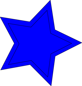 Blue Star Clip Art.
