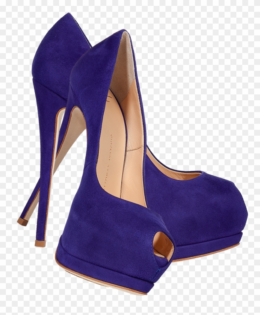 Giuseppe Zanotti Sapphire Blue Suede Platform Peep.