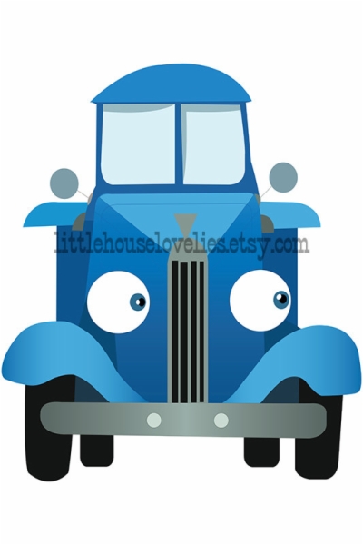 little blue truck , Free clipart download.