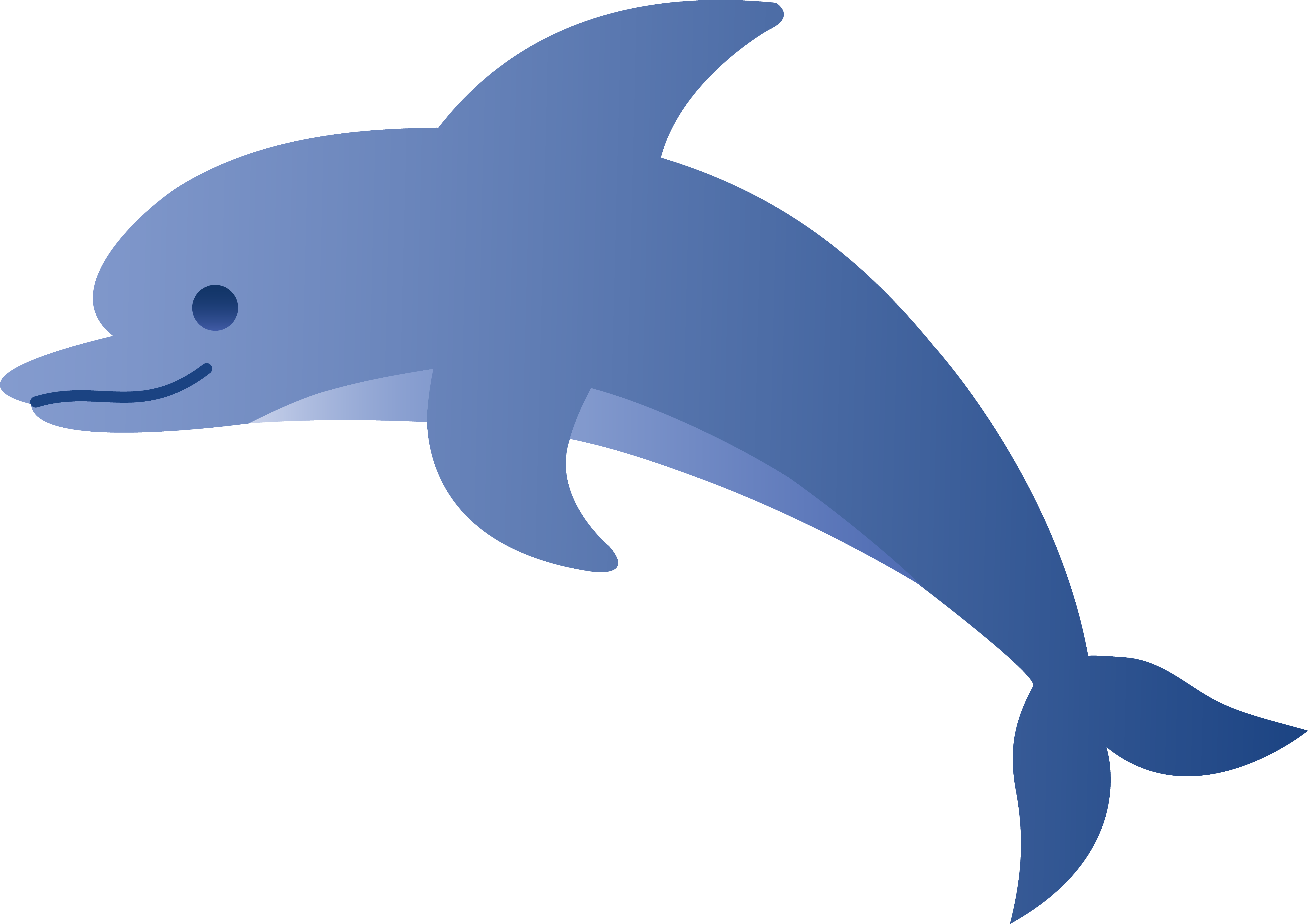 Cute Blue Dolphin.