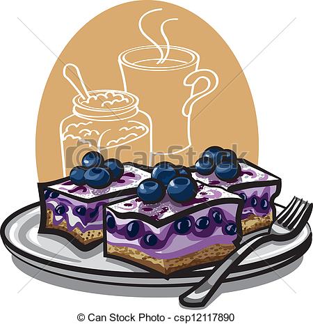 Blueberry Cake Clipart.