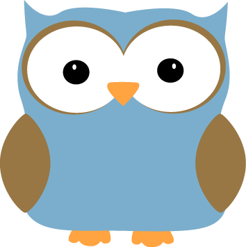 Blue clipart owl.