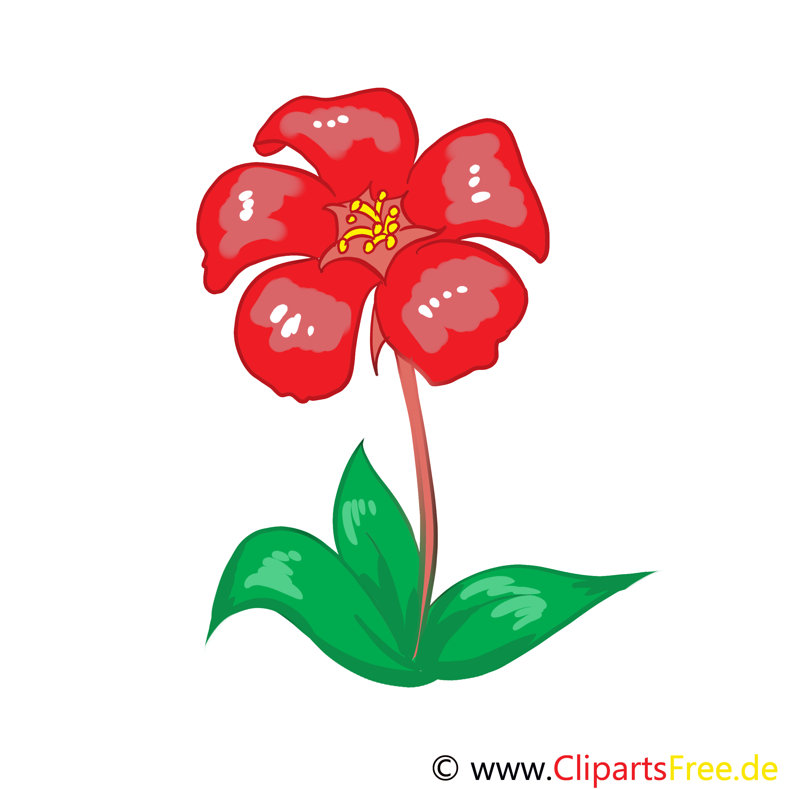 Rote Blume Clipart.