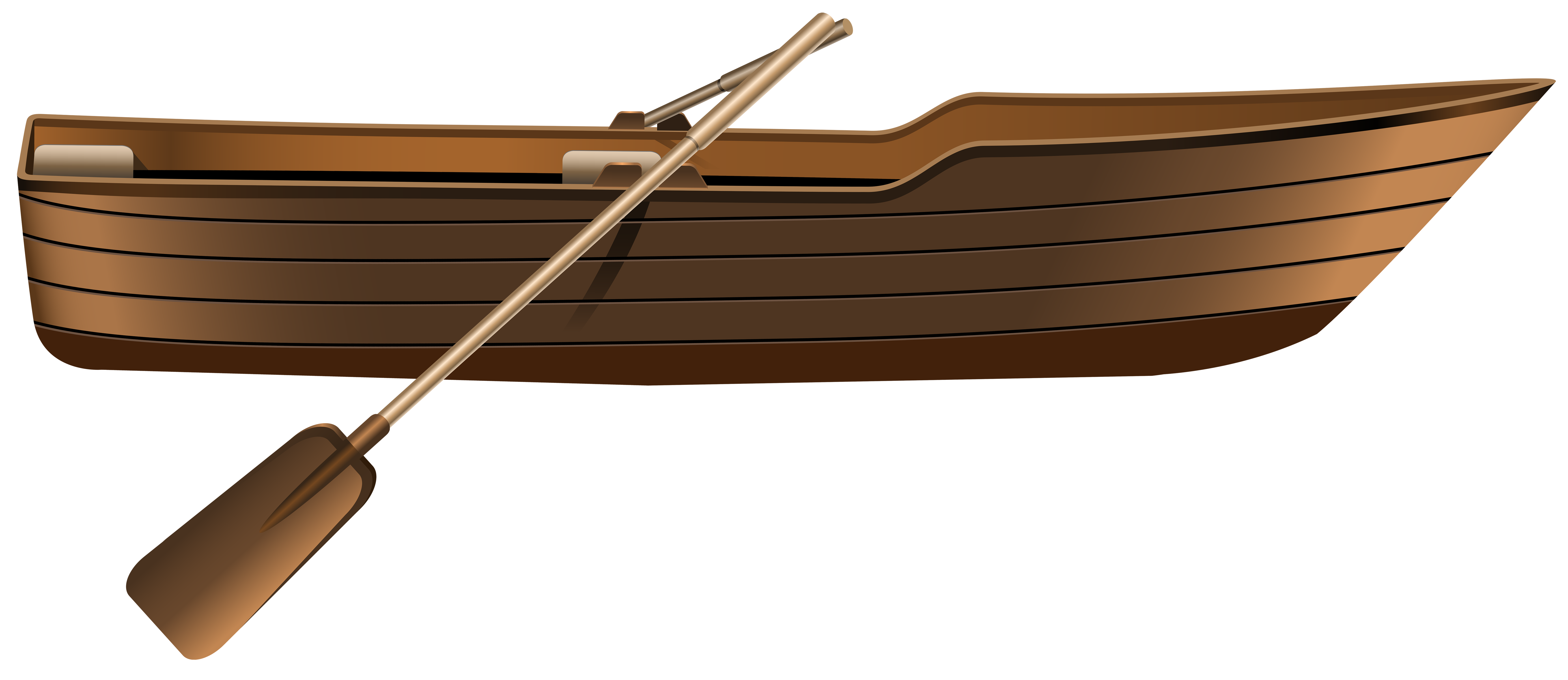 Wooden Boat PNG Clip Art.