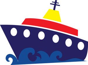 Free Cruise Ship Clip Art Image: clip art illustration of a cruise.