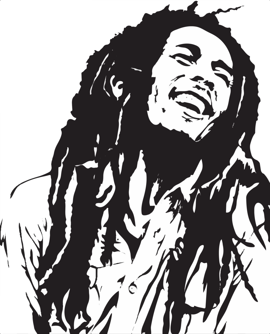 Bob Marley clipart.