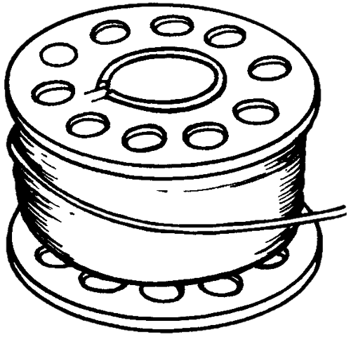 Needle And Thread Spool Drawing Sketch Coloring Page