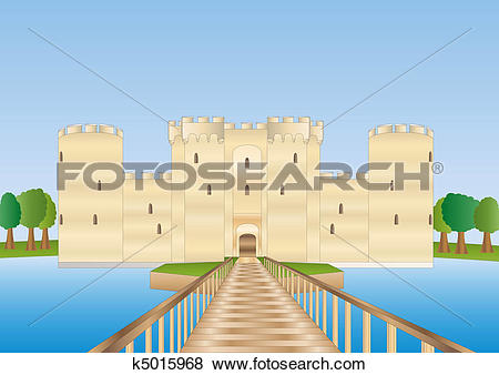 Stock Illustration of bodiam castle in sussex k5015968.