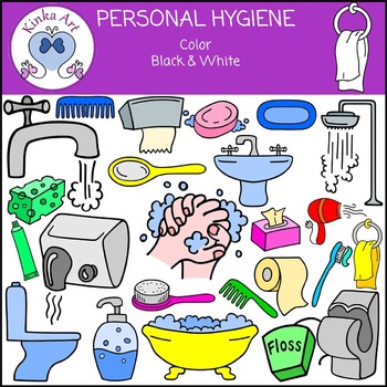 Personal hygiene products clipart.