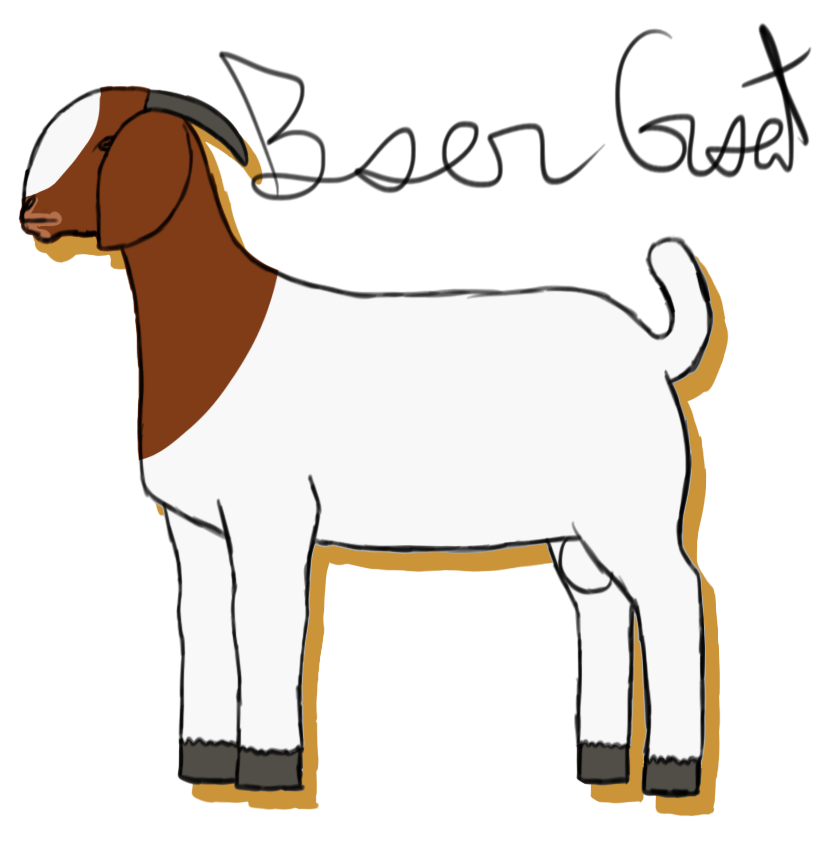 Boer Goat Silhouette Clip Art