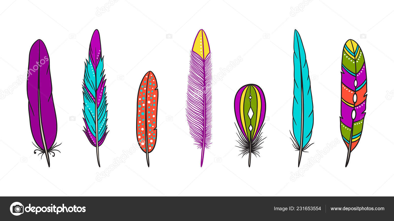 Clipart: feathers.