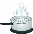 Boiling pot clip art.