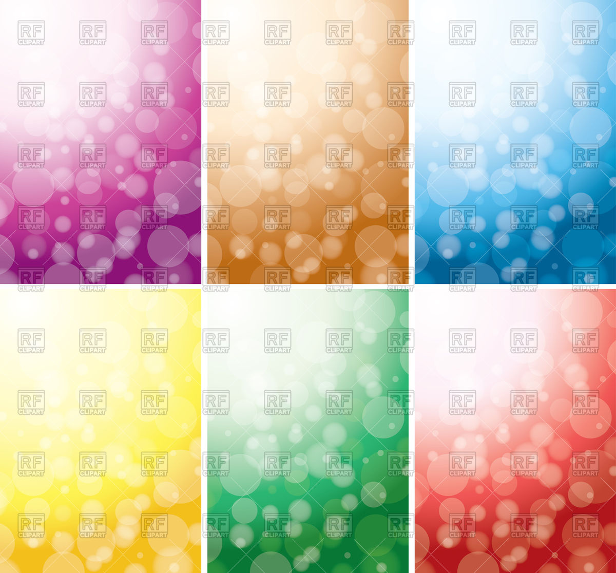 Abstract color backgrounds with bokeh effect Vector Image #76139.