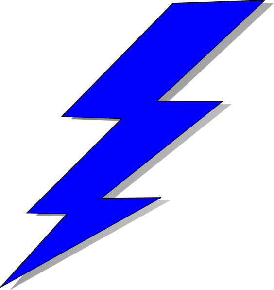 Blue Lightning Bolt Clipart.