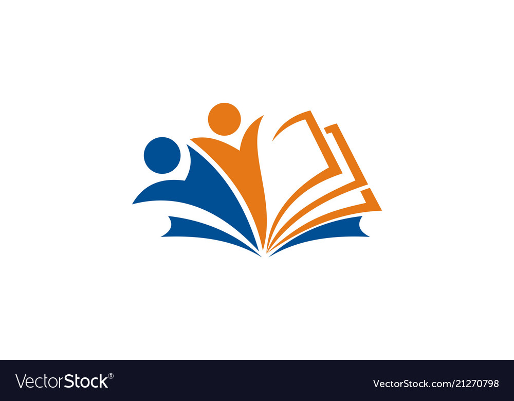 Children education book logo.