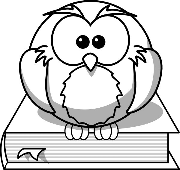 Owl On Book Outline Clip Art at Clker.com.