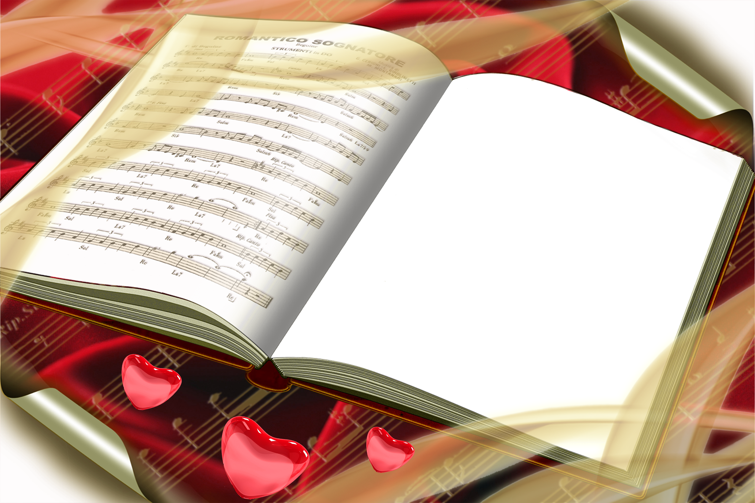 Transparent PNG Book Frame Romantico.