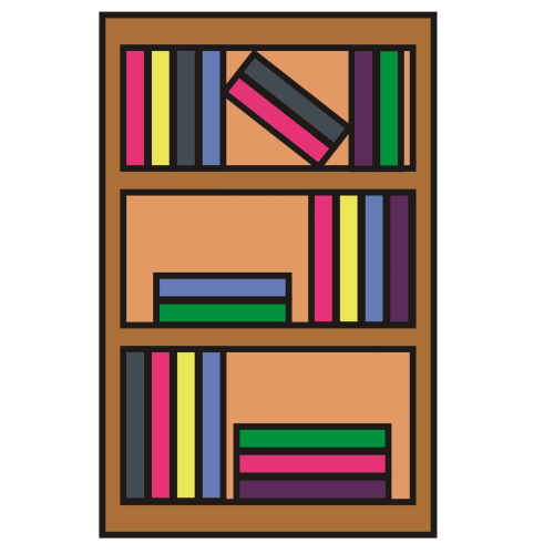 Bookshelf Clipart.