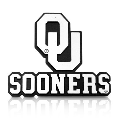 NCAA University of Oklahoma, Sooners Chrome ABS 3D Auto Emblem.