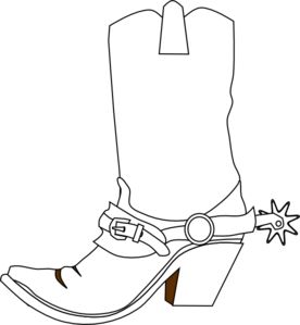 Cowboy Boot clip art.