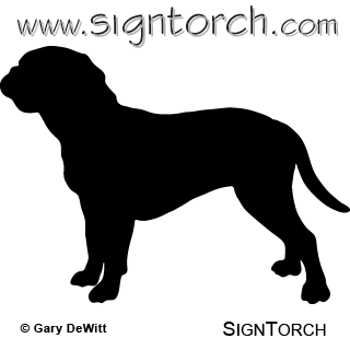 Dogue De Bordeaux 2 _ : SignTorch, Turning images into vector cut.