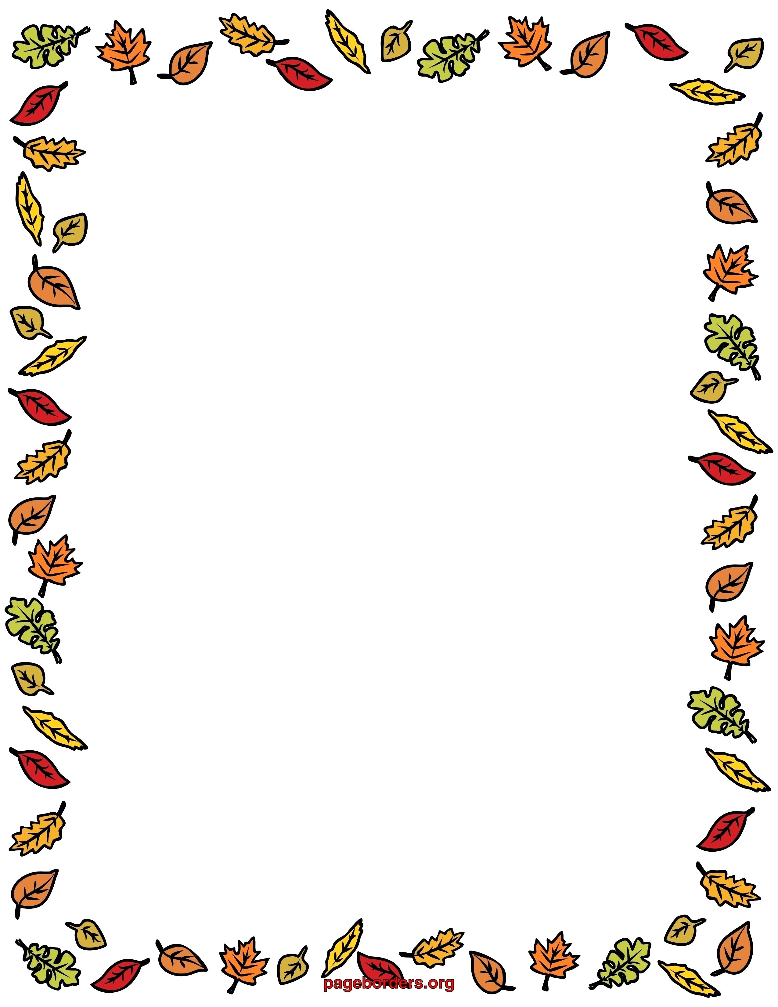 autumn leaves border