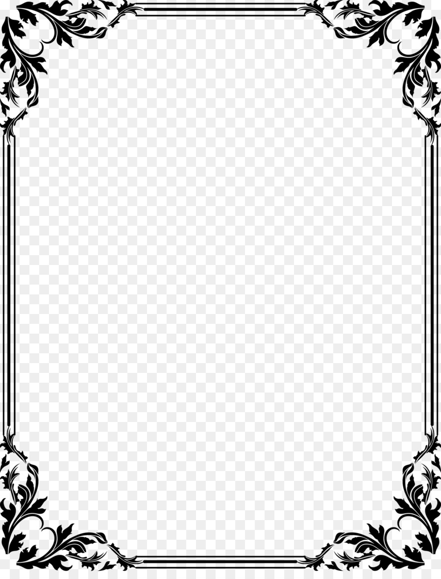 Black And White Frame png download.