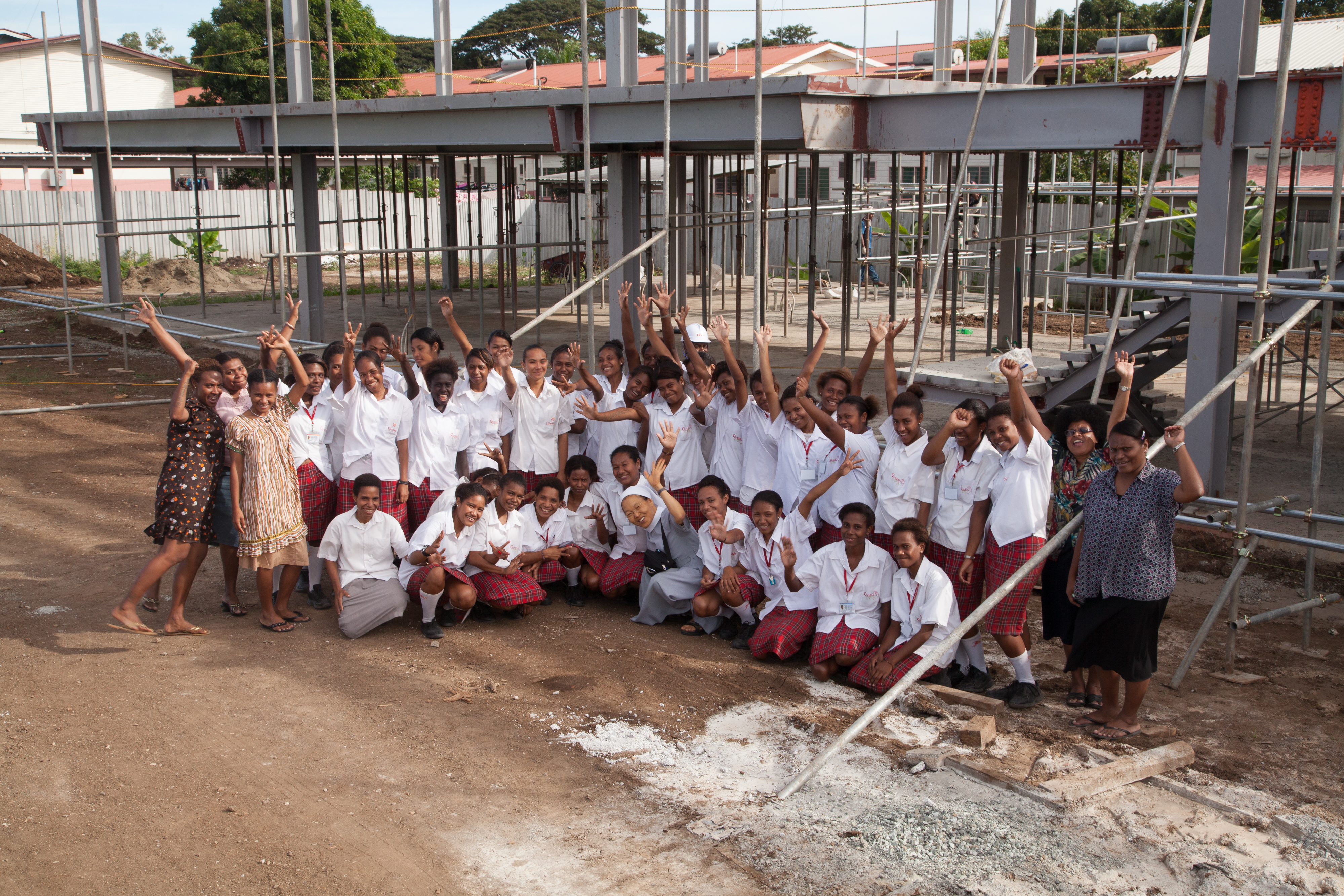 File:Students from Caritas Technical Secondary School outside the.