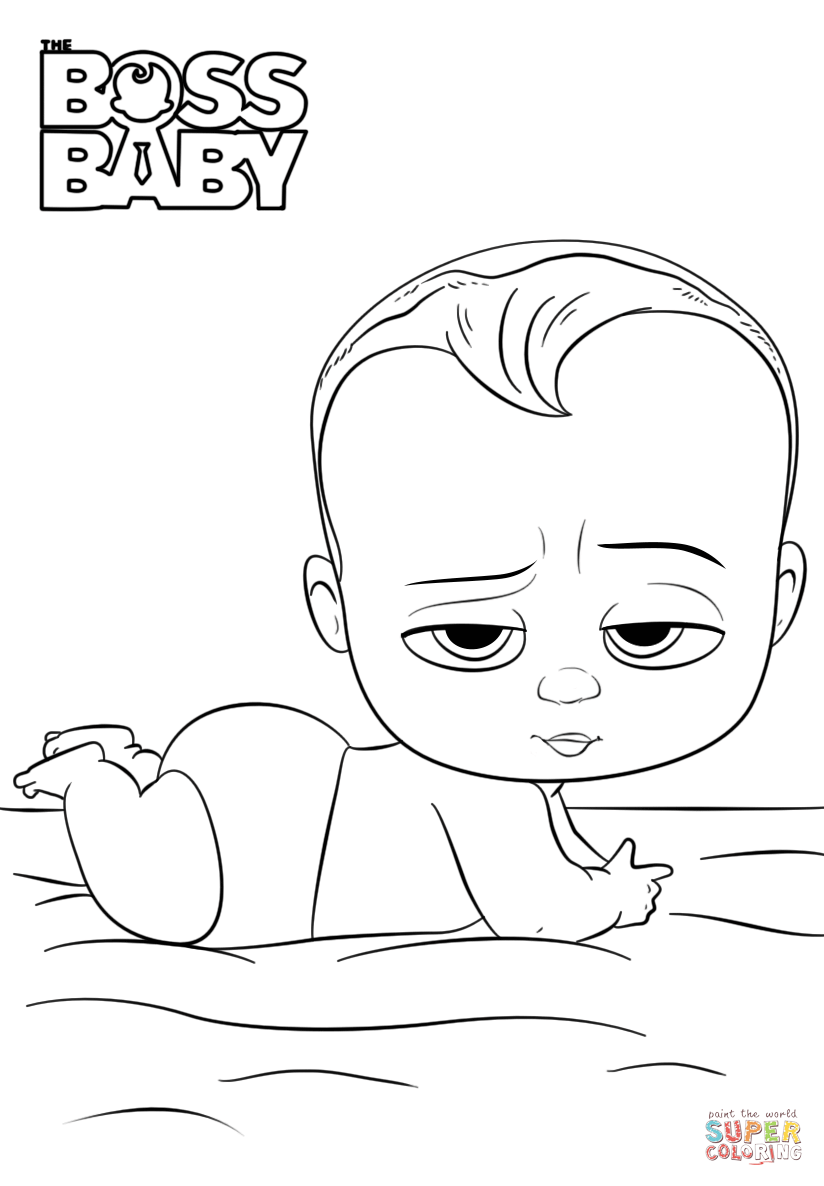 Boss Baby coloring page.