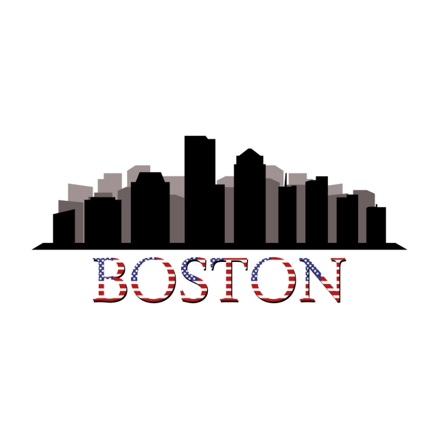 Boston Skyline, Skyline, United States, Modern PNG and Vector with.